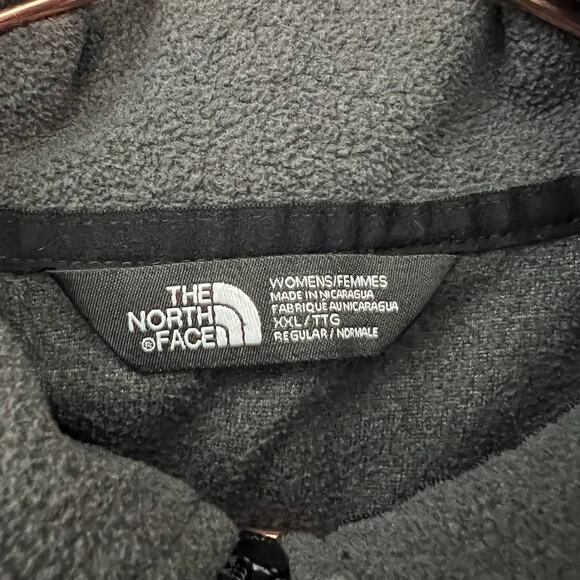 The North Face Glacier 1/4 Zip fleece charcoal gray long sleeve - Picture 4 of 5